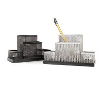 Galda organizators FORPUS, perforēts metāls, sudraba krāsa (200-06798)