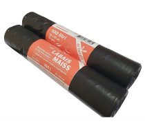 Atkritumu maisi LABAIS MAISS LDPE, aizvelkami, 100l, melni, 70x95cm, 33mk, 10gab (400-10501)