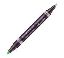 Noturīgais marķieris STAEDTLER LUMOCOLOR DUO, dubults zaļš (200-01421)