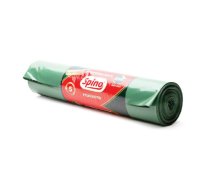 Atkritumu maisi SPINO, tilpums 150 L, 5 gab., 60mkr, LDPE, 75 x 115 cm, tumši zaļā krāsā (400-01927)