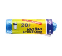 Atkritumu maisi ALFENA, tilpums 20 L, 20 gab., 9 mkr, zili, HDPE, 45 x 50 cm (400-02835)