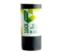 Atkritumu maisi SORTEX, tilpums 160 L, 10 gab., 50 mkr, melni, LDPE, 75 x 115 cm (400-06311)
