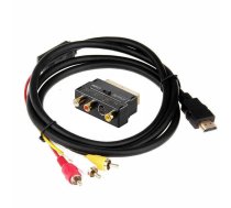 iLike HD3 HDMI spraudnis uz 3RCA audio un video kabelis  1.5m + RCA S-Video uz Scart adapteris (OEM) (ILK-HD3)