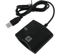 CP ID1 2in1 USB 2.0 ID karšu lasītājs ar SIM karšu slotu 80cm vadu (6.5x6cm) melns (CP-ID1)