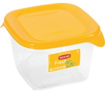 Pārtikas trauciņš kvadrāts 0,45L Fresh&Go dzeltens (0800558007)