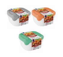 Pārtikas trauciņu komplekts 3 gab. kvadrāts 3x0,8L Fresh&Go mix (0808559999)