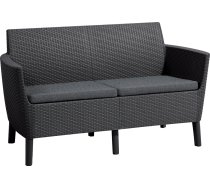 Dārza dīvāns divvietīgs Salemo 2 Seater Sofa pelēks (29209038939)