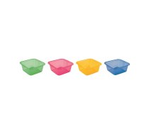 Bļoda kvadrāts 7,2L mix rozā/zila/zaļa/oranža (0800858999)