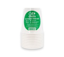 Glāzes ekoloģiskās Go Green 250ml 10 gab. baltas (1901358)