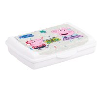 Pārtikas uzglabāšanas trauks deco-click-box mini 0,5L Olek "Peppa Pig" 17x13x3,5cm balts (0610704519)