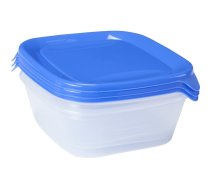 Pārtikas trauciņu komplekts 3 gab. kvadrāts 3x0,8L Fresh&Go zils (0808559139)