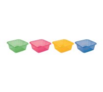 Bļoda kvadrāts 11L mix rozā/zila/zaļa/oranža (0800859999)