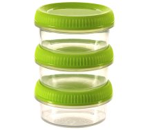 Pārtikas trauciņi 3gab. Sauce Cups apaļi 3x0,08L Smart Eco To Go Ø7x10cm maigi zaļi (0800956Q19)