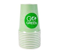 Glāzes ekoloģiskās Go Green 250ml 10 gab. zaļas / 0,06kg (1900986)