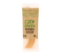 Atkārtoti lietojamas dakšiņas Go Green 10 gab./ 0,07kg (1901105)