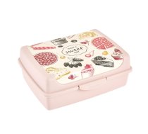 Pārtikas uzglabāšanas trauks click-box midi 1L Carla "Sweet day" 17x13x7cm rozā (0610697581)