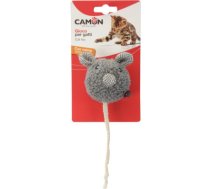 Camon Rot. Kaķiem plīša peļes galva ar virves asti un kaķumētru 8 cm (AG143)
