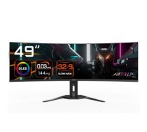 Gigabyte Monitors Gigabyte  Gaming Monitor 49" OLED AORUS CO49DQ EK1, 5120x1440 DQHD, 3 ms, 250 cd/m2 (TYP), HDMI ports quantity 2, 144 Hz, Black