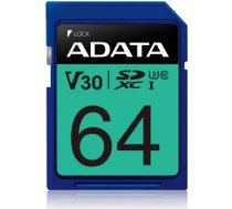 Adata Atmiņas kartes ADATA  Premier Pro UHS-I SDXC 64 GB Flash memory class 10