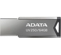 Adata Zibatmiņa ADATA  FlashDrive UV250 16GB  Metal Black USB 2.0 Flash Drive, Retail