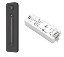 Led Lentas Uztvērējs Ar Pulti (Silti balta + Balta) 2x5A 12-24V (RF)
