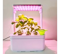 Gudrais Mājas Dārzs Augu Audzēšanai Ar LED Lampu Balts (6 podu) Ietilpīgu Ūdens Konteineru 2.5 Litri
