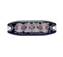 Plāna 4Led bākuguns restē 12W Oranža 12-24V