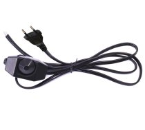 220V Strāvas Vads Ar Dimmer Slēdzi Melns
