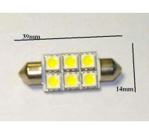Led Gabarītspuldze C5W/ 6SMD 39mm