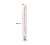 E27 Led spuldze 6W 540Lm Filament 300mm Silti Balta