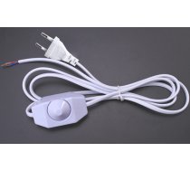 220V Strāvas Vads Ar Dimmer Slēdzi Balts