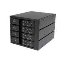 StarTech.com 4 Bay Aluminum Trayless Hot Swap Mobile Rack Backplane for 3.5in SAS II/SATA III - 6 Gbps HDD