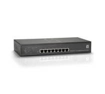 LevelOne 8-Port Gigabit Ethernet PoE Switch, 61.6W, 802.3at PoE+, 4 PoE Outputs