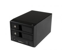 StarTech.com USB 3.0 / eSATA Dual-Bay Trayless 3.5” SATA III Hard Drive Enclosure with UASP - 2-Bay SATA 6 Gbps Hot-Swap HDD Enclosure