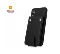 Mocco Smart Wallet Case Eko Ādas Apvalks Telefonam - Vizitkāršu Maks Priekš Apple iPhone X / XS Melns