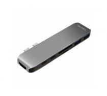 LogiLink UA0302 interface hub USB 3.0 (3.1 Gen 1) Type-C 5000 Mbit/s Aluminium,Black