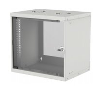 Intellinet 19" Basic Wallmount Cabinet, 9U, 400mm Deep, IP20-Rated Housing, Max 50kg, Flatpack, Grey