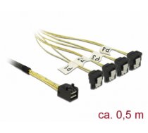 DeLOCK 85684 cable interface/gender adapter 1 x Mini SAS HD SFF-8643 4 x SATA 7 pin Black,Yellow