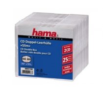 Hama 00051168 Slimline case 2 discs Transparent