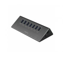 LogiLink UA0228 interface hub USB 3.0 (3.1 Gen 1) Micro-B 5000 Mbit/s Aluminium,Black