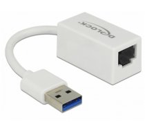 DeLOCK 65905 cable interface/gender adapter SuperSpeed USB (USB 3.1 Gen 1) Type-A male Gigabit LAN RJ45 White