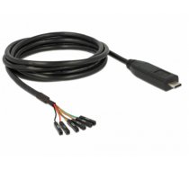 DeLOCK 63946 cable interface/gender adapter USB 2.0 Type-C 6 x Pin pin header separate Black
