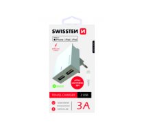 Swissten MFI Premium Apple Sertificēts Tīkla Lādētājs USB 3А / 15W Ar Lightning vadu 1.2m