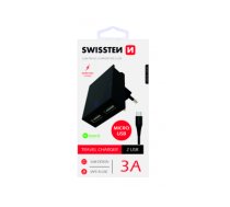 Swissten Premium Tīkla Lādētājs USB 3A / 15W Ar Micro USB vadu 1.2m