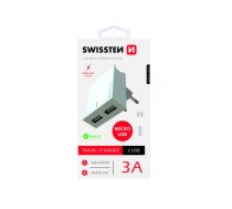 Swissten Smart IC Tīkla Lādētājs 2x USB 3А / 15W Ar Micro USB vadu 1.2m