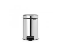 BRABANTIA atkritumu tvertne ar pedāli NewIcon, 3 l, Brilliant Steel