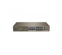 Tenda TEF1118P-16-150W network switch Unmanaged L2 Fast Ethernet (10/100) Power over Ethernet (PoE) 1U Black