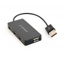 Gembird UHB-U2P4-04 interface hub USB 2.0 480 Mbit/s Black