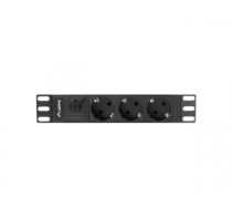 LANBERG POWER STRIP 10" RACK (1U, 16A, 3X SHUKO)