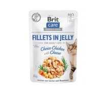 BRIT Care Fillets in Jelly chicken and cheese - wet cat food - 85 g